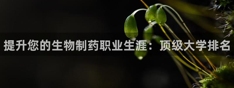 9游会老哥：提升您的生物制药职业生涯：顶级大学排名