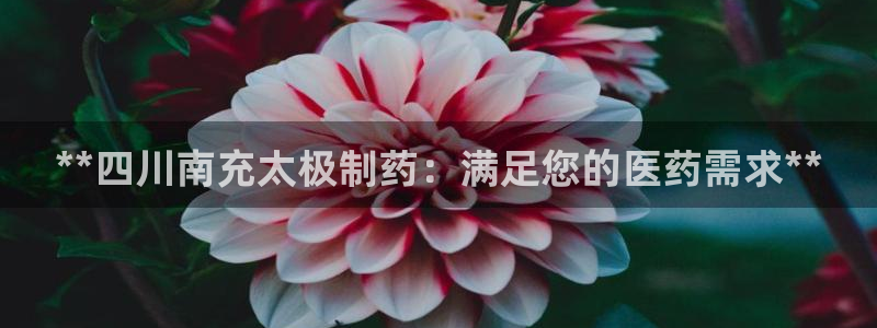 九游会老哥俱乐部官方网站：**四川南充太极制药：满足您的医药需求**