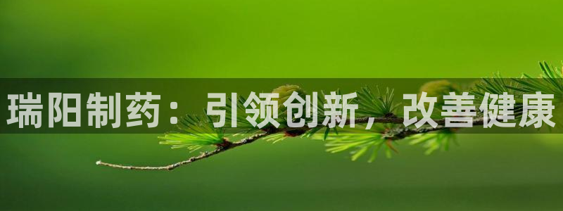 9游会老哥：瑞阳制药：引领创新，改善健康