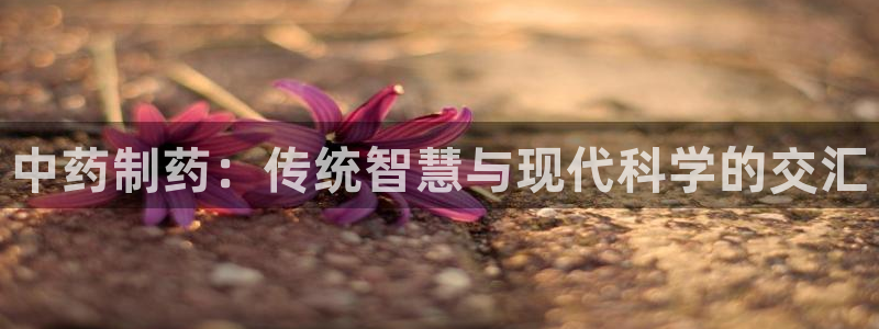 九游会老哥俱乐部官网首页：中药制药：传统智慧与现代科学的交汇