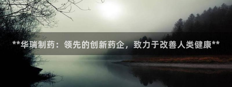 九游会老哥俱乐部必备的交流社区：**华瑞制药：领先的创新药企，致力于改善人类健康**
