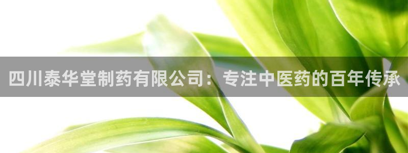 ag九游会老哥俱乐部：四川泰华堂制药有限公司：专注中医药的百年传承