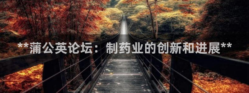 九游老哥俱乐部官网登录不了：**蒲公英论坛：制药业的创新和进展**
