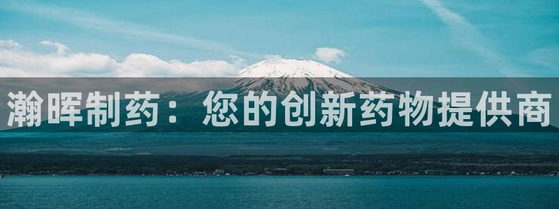 九游会老哥必备的交流社区九：瀚晖制药：您的创新药物提供商