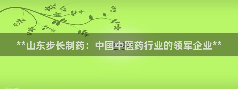 九游老哥俱乐部官网登录网址：**山东步长制药：中国中医药行业的领军企业**